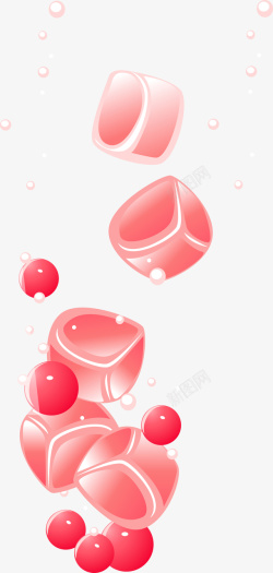 粉色气泡小清新粉色果冻高清图片