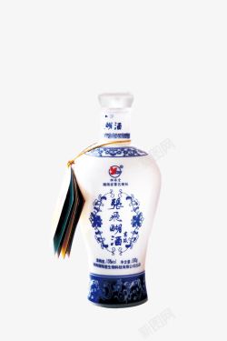 酒瓶蓝色背景张飞醐酒高清图片