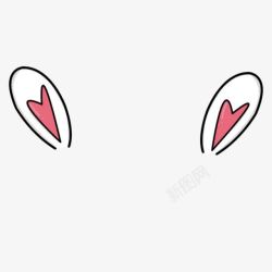 耳朵图标卡通兔耳朵图标高清图片