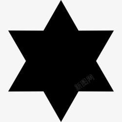 六角星挂饰六角星图标高清图片