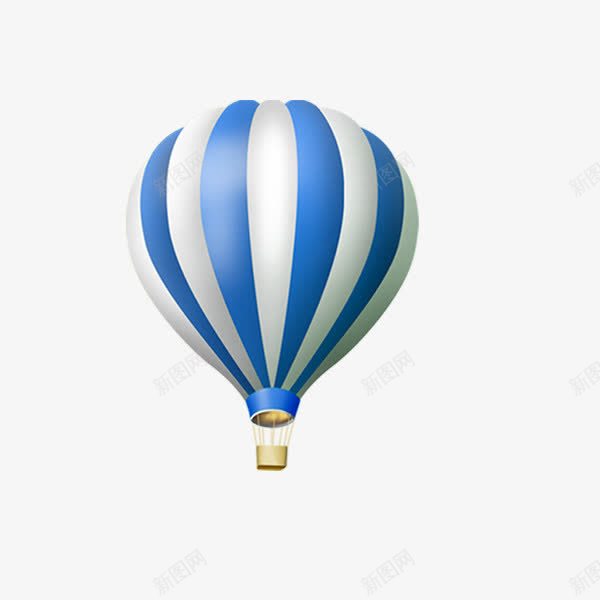热气球png免抠素材_新图网 https://ixintu.com 气球 热气球 蓝白条