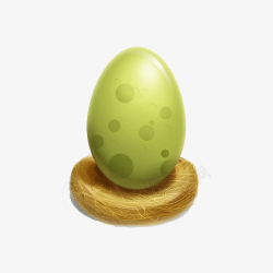 鸟蛋壳绿色恐龙蛋高清图片