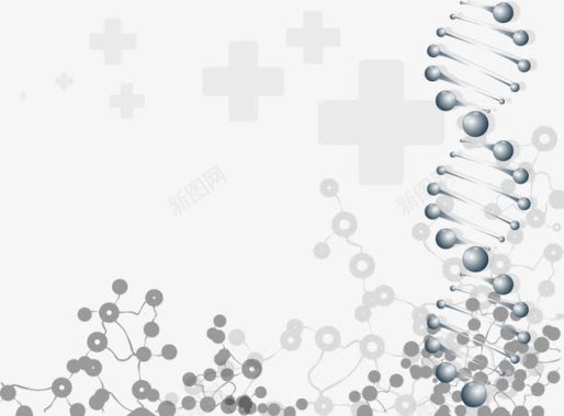 分子结构和螺旋背景图标图标