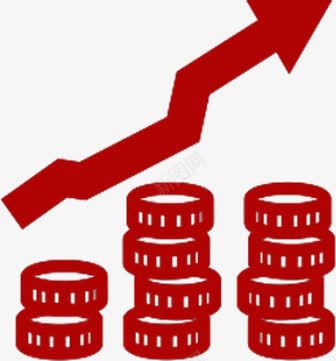 红色经济增长图标党建png_新图网 https://ixintu.com 党建 图标 增长 红色 经济