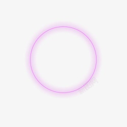 清新紫色发光流星圆形边框高清图片