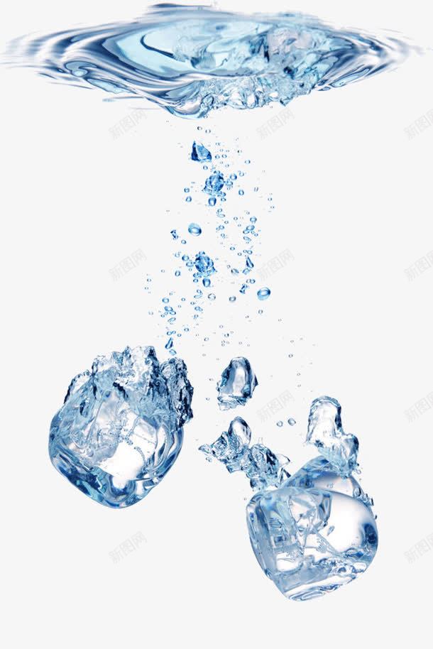 水中的冰块png免抠素材_新图网 https://ixintu.com 冰块 创意 水 水中的冰块 结冰