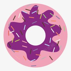 卡通小吃紫色的庆典食物甜甜圈高清图片
