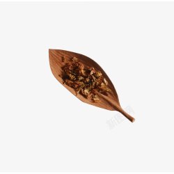 铜制茶铲精美手工木质树叶型茶匙茶勺茶铲高清图片