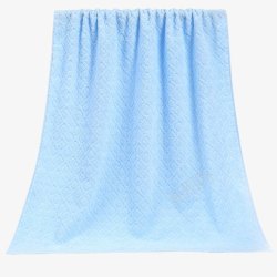 素色浴巾蓝色蓝布高清图片