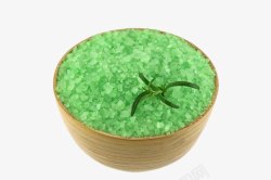 绿色大碗海盐素材