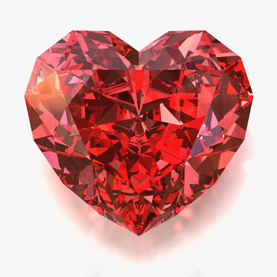 红色宝石png免抠素材_新图网 https://ixintu.com 切面钻石 创意 婚庆 心形 爱心 红色钻石 钻石