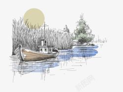 EPS素描矢量图素描风景高清图片