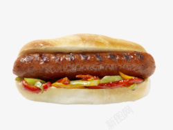台湾热狗美味的实物青菜汉堡热狗实物高清图片