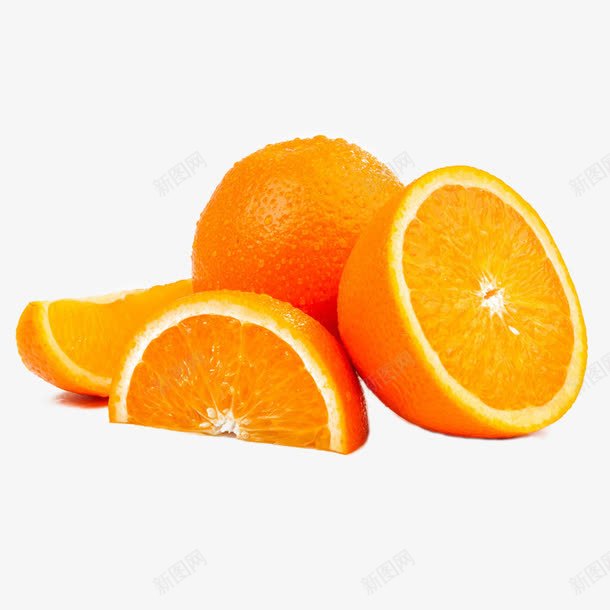 切片橙子组合png免抠素材_新图网 https://ixintu.com 切片橙子组合 新鲜水果 水果 赣南脐橙