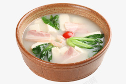 白色豆腐青菜五汤料理素材