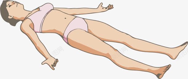 躺着的女人png免抠素材_新图网 https://ixintu.com 健身 健身人物 塑身 手绘 手绘人物 躺平卡通 运动