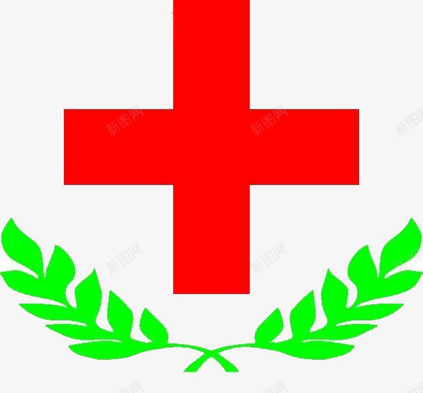 红色加号png免抠素材_新图网 https://ixintu.com 加号 十字 图形 标志用于装饰图形 红色 绿叶子 魔鬼鱼