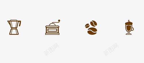 咖啡相关小装饰图标png_新图网 https://ixintu.com 咖啡机 咖啡相关 咖啡豆 图标 小装饰