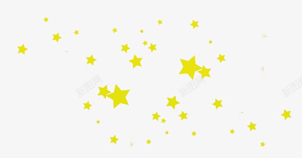 金色星星装饰png免抠素材_新图网 https://ixintu.com 五角星 大小不一 星星 装饰 透明素材 金色 闪亮