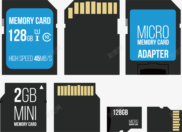 手机内存卡矢量图ai免抠素材_新图网 https://ixintu.com 内存卡 创意 卡通手绘 存储东西 水彩 蓝色 矢量图