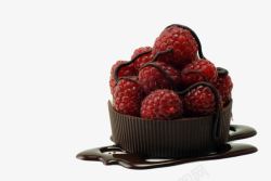 树莓酱诱人的树莓巧克力酱高清图片
