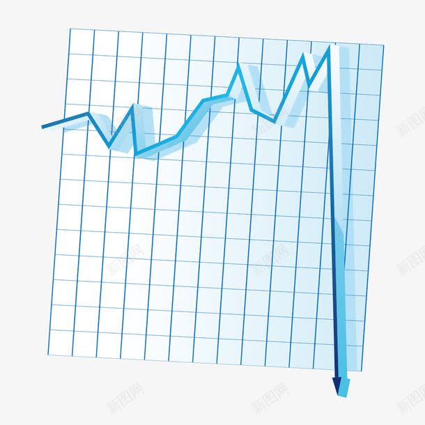 金融商业数据走势png免抠素材_新图网 https://ixintu.com 下降 数据图 蓝色