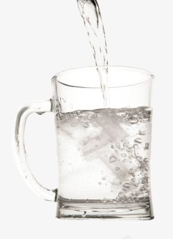 水杯倒水饮用白开水高清图片