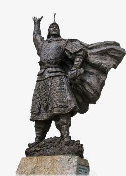 历史人物雕塑蒙古族史诗高清图片