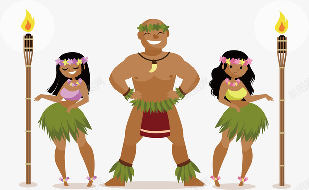 夏威夷海岛派对png免抠素材_新图网 https://ixintu.com 夏威夷派对 派对 海岛小船 海岛派对 矢量png 草裙舞