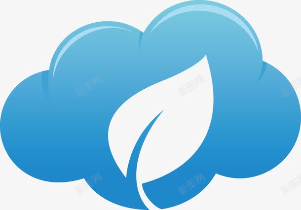 蓝色叶子云朵png免抠素材_新图网 https://ixintu.com 云 云服务 互联网 信息 共享 叶子 数据 智慧云 物联网 电脑 蓝色 计算 计算机