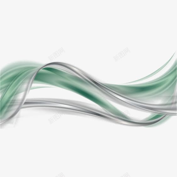 绿色曲线装饰png免抠素材_新图网 https://ixintu.com 弯曲 扭曲 科技 科技线型弯曲 线型 线条 绿色线条