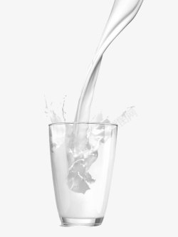 玻璃杯中的菊花茶倒进玻璃杯中的牛奶高清图片