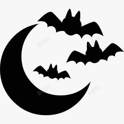万圣节的晚上图标png_新图网 https://ixintu.com 夜间 恐怖 恐惧 恐慌 月亮 蝙蝠