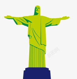里约热内卢基督像巴西耶稣像高清图片