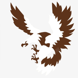 棕色的翅膀棕色白头鹰高清图片