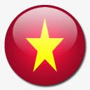 越南国旗国圆形世界旗素材