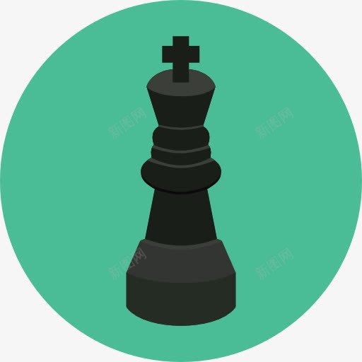 国际象棋图标png_新图网 https://ixintu.com 体育竞赛 战略棋子 王棋 运动