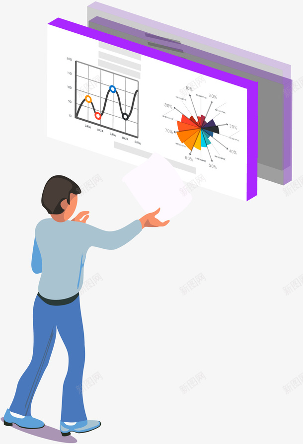 智能AI商务办公插画矢量图ai免抠素材_新图网 https://ixintu.com 互联网 商务办公 外国人办公 智能AI 智能办公 矢量办公人物 矢量图