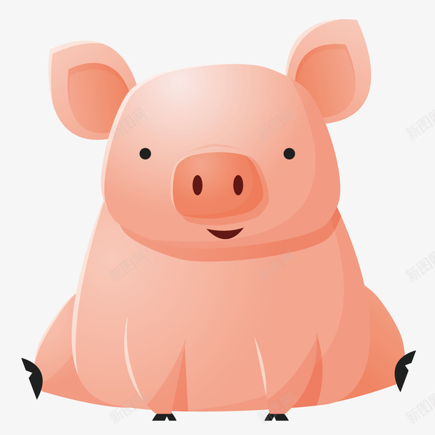 坐着的可爱小猪手绘矢量图ai免抠素材_新图网 https://ixintu.com 动物 卡通 可爱 小猪 猪 矢量图 简单 粉色 肥胖 肥胖的危害 胖嘟嘟