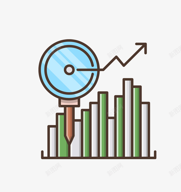 趋势分析投资图标png_新图网 https://ixintu.com 分析 图标 形象 投资 放大镜 简单 调查 资产 走高 趋势