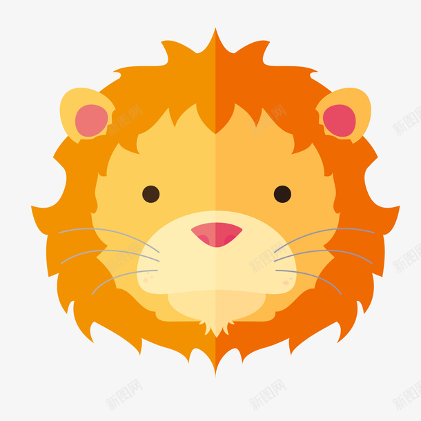 卡通可爱的狮子头像png免抠素材_新图网 https://ixintu.com 动物园 动物设计 卡通 头像设计 森林 狮子