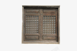 雕花木门古旧中式经典窗门框高清图片