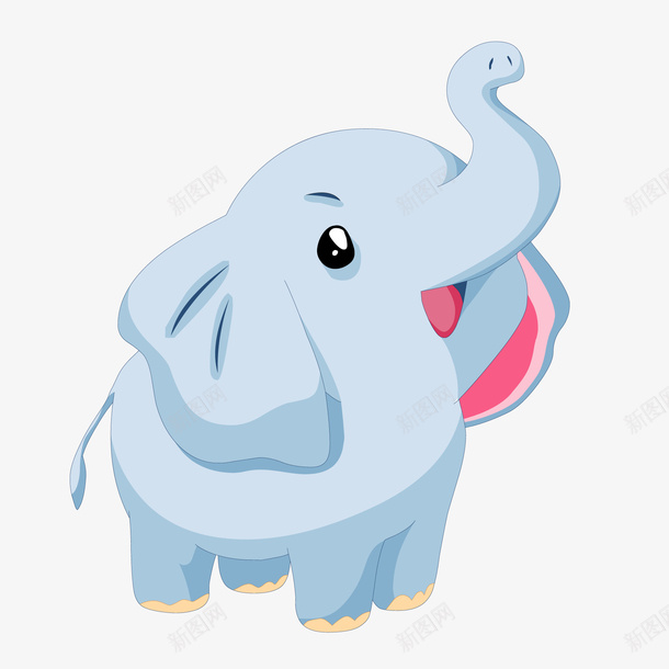 卡通可爱的大象动物矢量图ai免抠素材_新图网 https://ixintu.com Q版大象 动物园 动物设计 卡通 可爱 四只脚 大象 矢量图 长鼻子