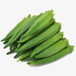 蔬菜豆新鲜蔬菜黄秋葵高清图片
