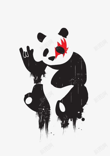 国宝熊猫png免抠素材_新图网 https://ixintu.com MEB风格 PPT 创意 大熊猫 手绘 涂鸦 设计感