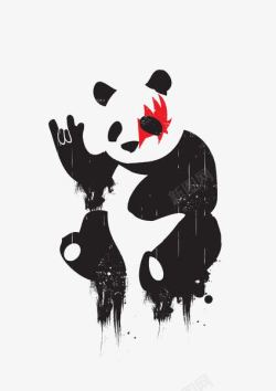 涂鸦创意背景国宝熊猫高清图片