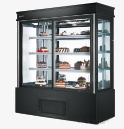 冷冻柜玻璃柜身双开门冷冻柜高清图片