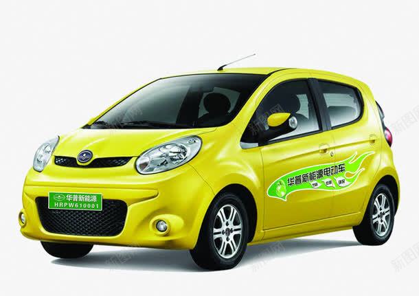 节能电动车png免抠素材_新图网 https://ixintu.com 代步 平面 新能源汽车 设计 黄色