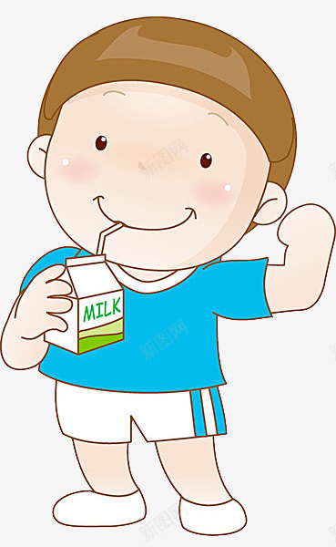 喝牛奶的小男孩png免抠素材_新图网 https://ixintu.com png图形 png装饰 卡通 小男孩 牛奶 装饰