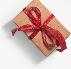 礼物盒红绸蝴蝶结素材